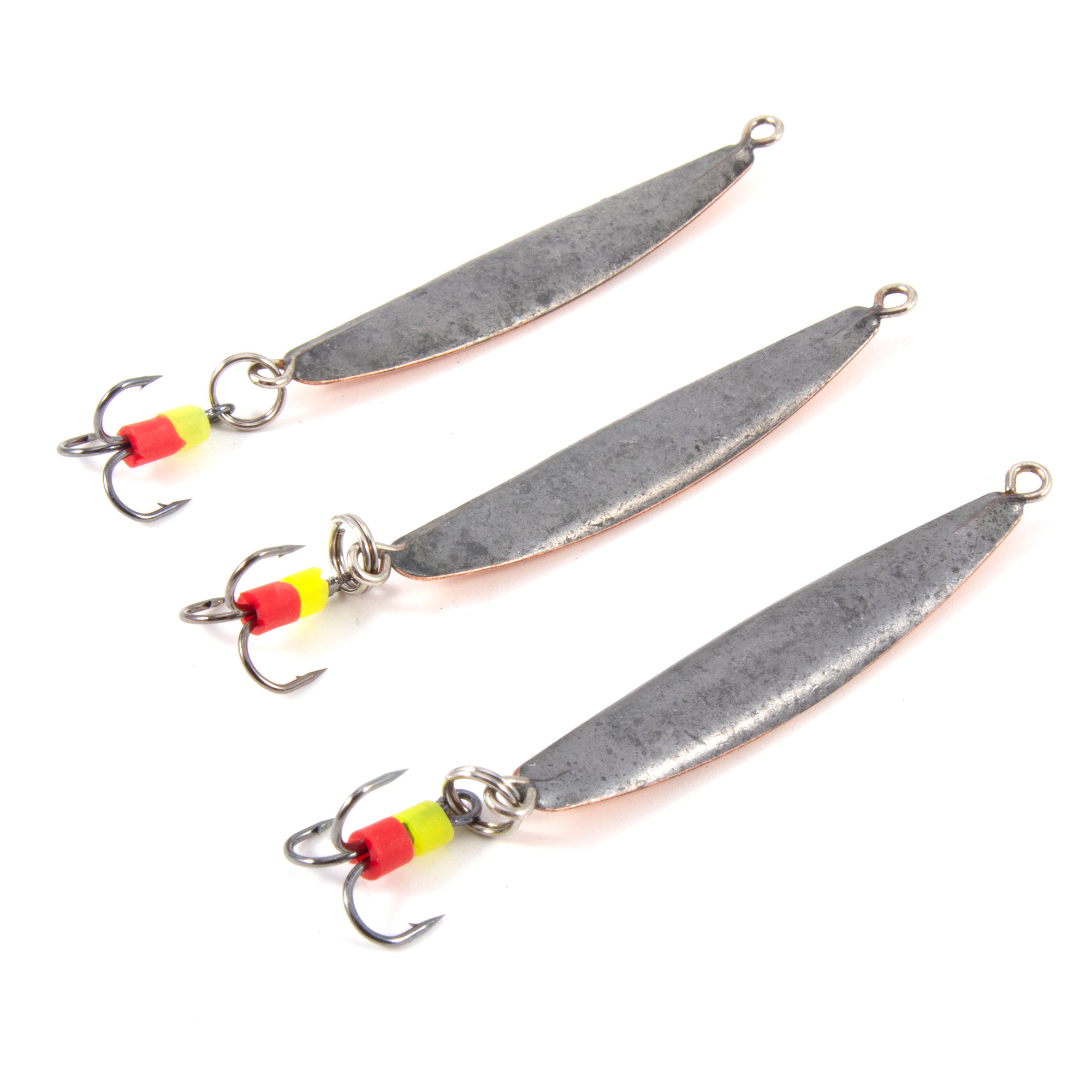 Блесна вертикальная "Яман" Окунёвая с тройником, размер 35 мм, вес 3,5 г, цвет медь (уп.3 шт.)/150/