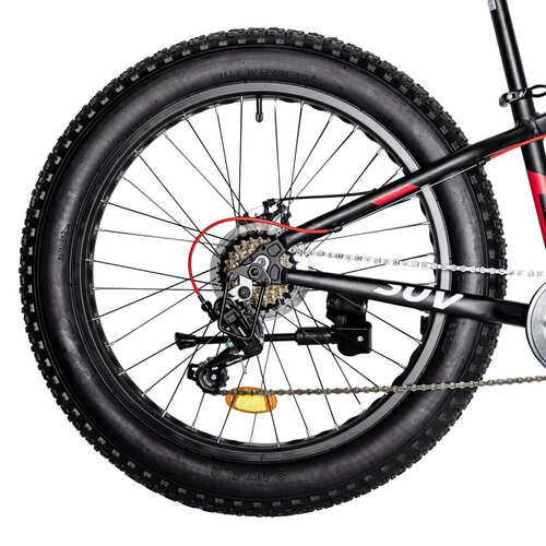 Велосипед NOVATRACK FATBIKE 24, SUV алюм.рама 13, графит., 7-скор, TY200/TS38, диск.торм.STG