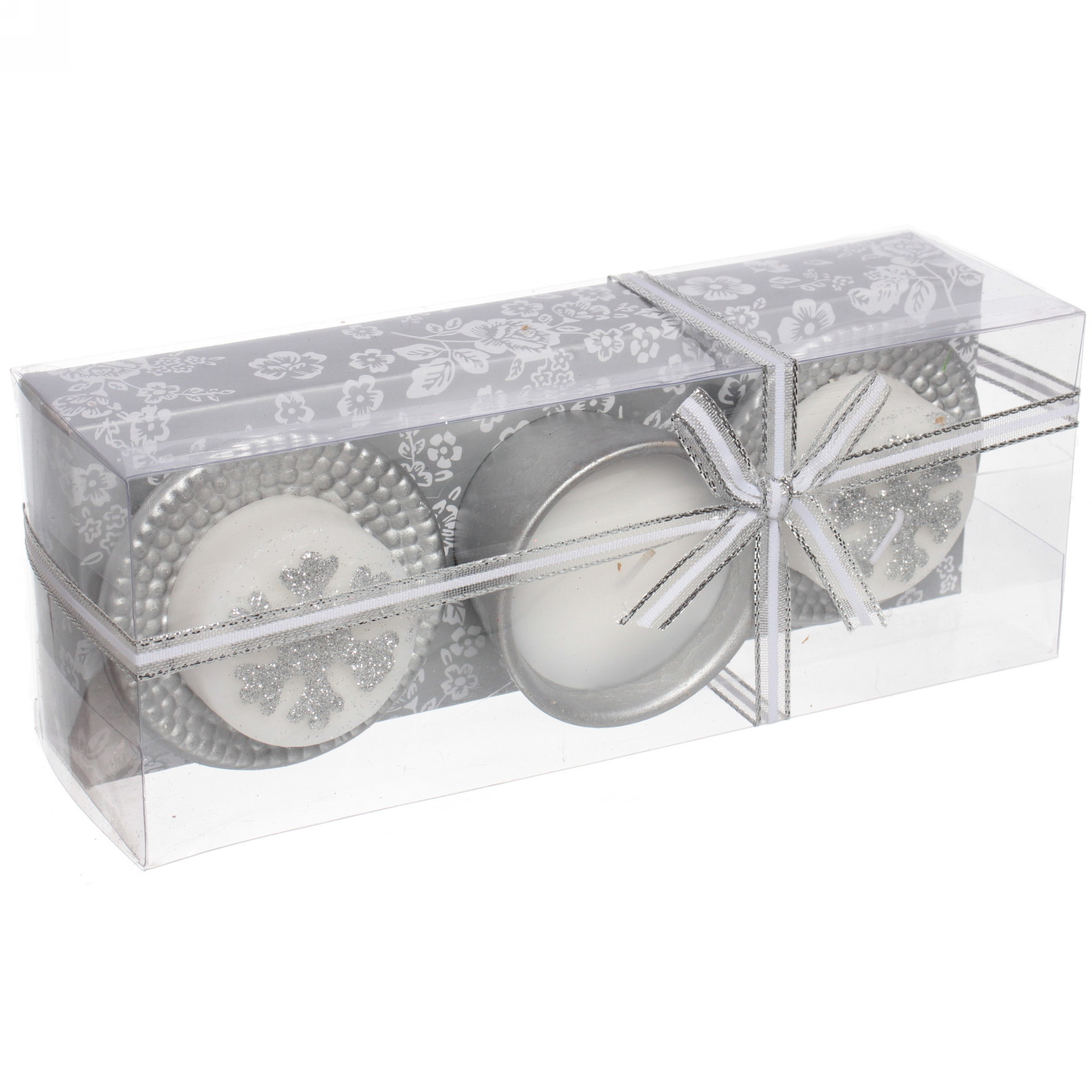 Свечи новогодние "Сказочное желание" 22x8.3x7 см, серебро