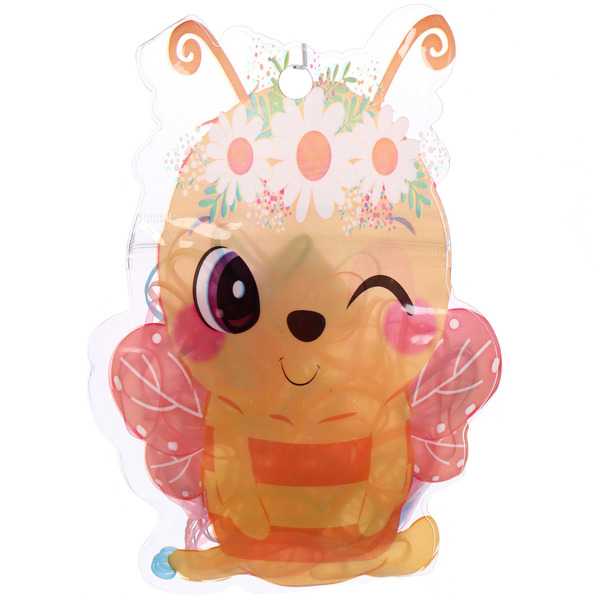 Резинки для волос силиконовые 100шт "МАРМЕЛАДКИ", пчёлка, цвет нежный микс, 17*11,5см