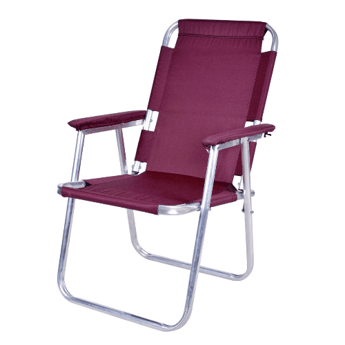 Кресло шезлонг №1 Медведь, сиденье 460х450 мм, спинка 60 см, до 110 кг, бордовый