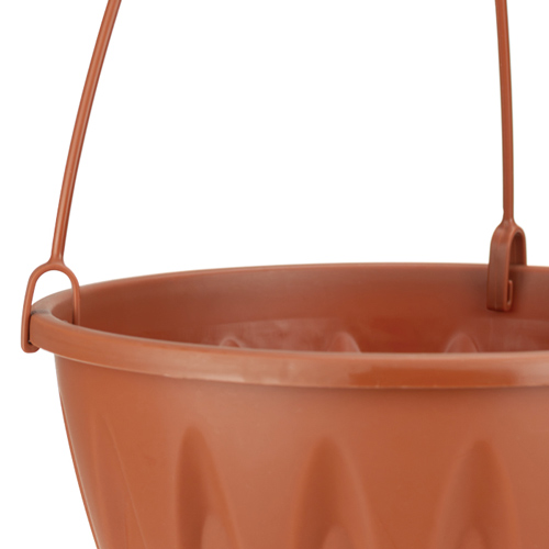 Кашпо подвесное АЛИЦИЯ М 3115, с поддоном, терракотовый, 220 мм