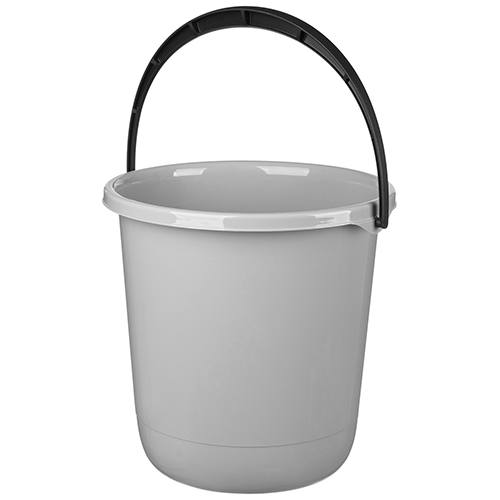 Ведро круглое 10 л Homver Etna 221218635/03, с крышкой, серое