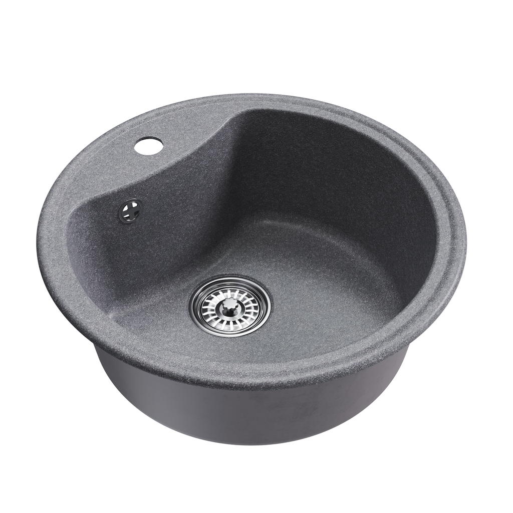 Мойкa ML-GM09 круглая, графит (342), 510 мм (глуб. чаши 190) NEW