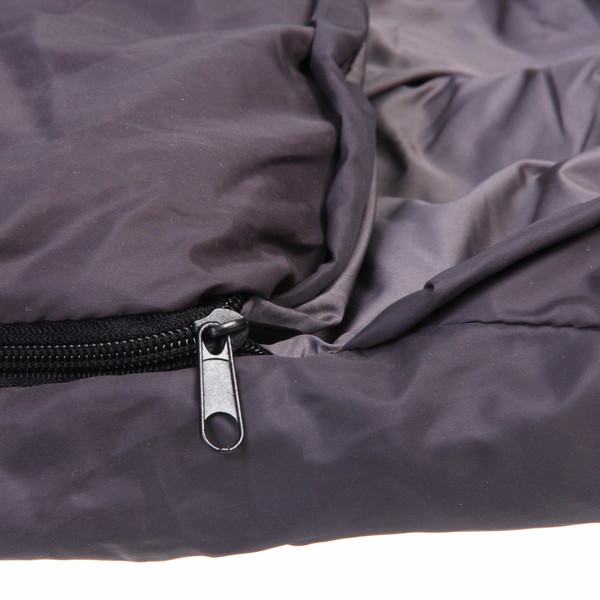 Спальник одеяло с капюшоном 210*70см 1400гр серо-зелёный +0С