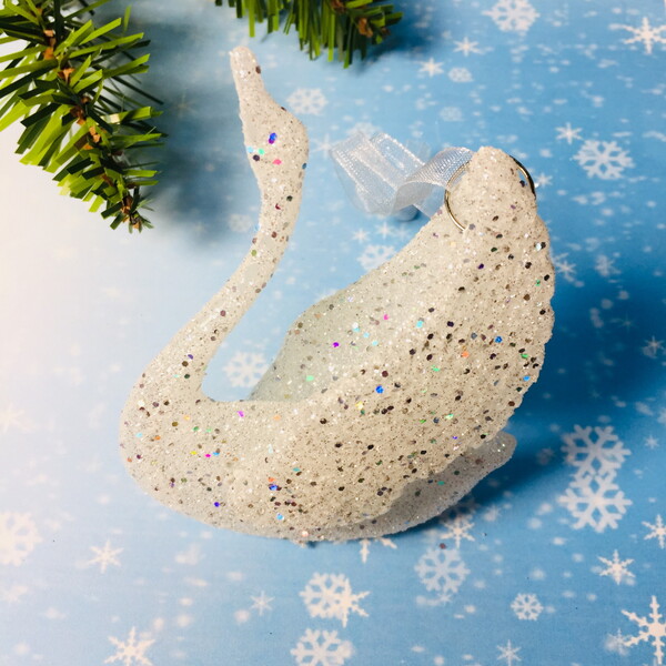 Подвеска "Лебедушка" 9 см, белый блеск