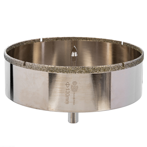 Коронка алмазная по керамике и кафелю с центрирующим сверлом 130 мм