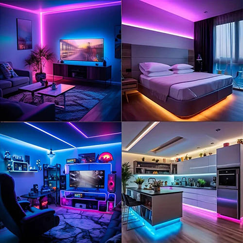 Набор LED лента Огонек OG-LDL52 RGB, 10 м, Bluetooth, 5В, пульт