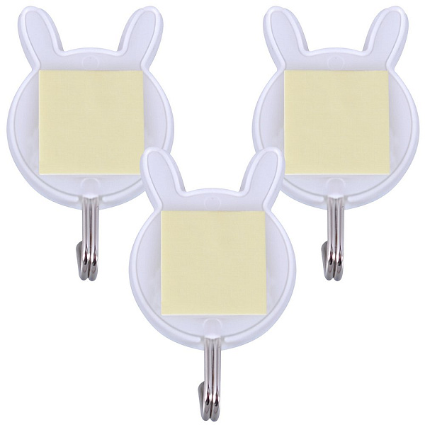 Набор из 3-х крючков "Зайчата". Размер 7,5х2х4,2 см. 