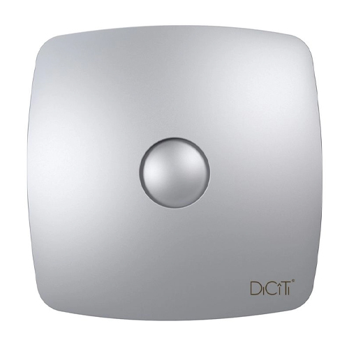 Вентилятор осевой вытяжной DICITI RIO 4C gray metal, с обратным клапаном, D 100, декоративный