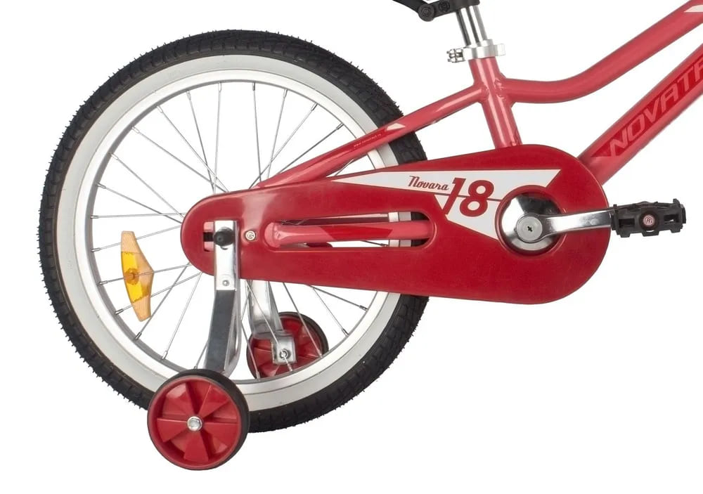 Велосипед NOVATRACK 18" NOVARA алюм., коралловый, пер.руч., зад.нож. тормоз, короткие крылья, полная