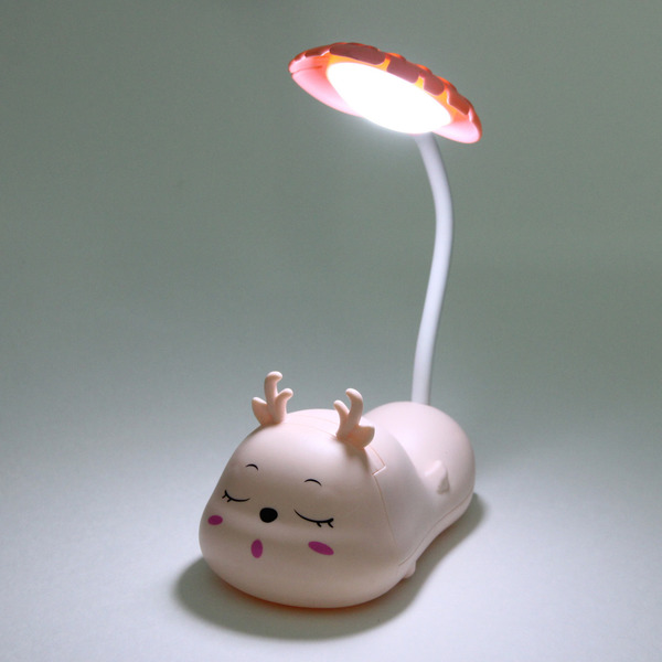 Настольная лампа "Sweet deer" 7.5*13.5*20 см LED, USB 0.6-3W, Розовый