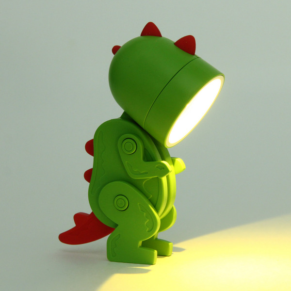 Настольная лампа "Sweet - Динозаврик" LED 5,1*3,6*9,8 см, батарейки AG3 0.2W, Зеленый