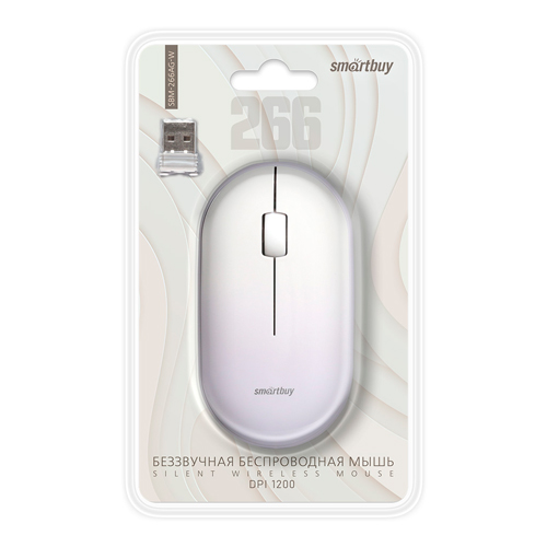 Мышь беспроводная Smartbuy 266AG белая градиент (SBM-266AG-W) / 40