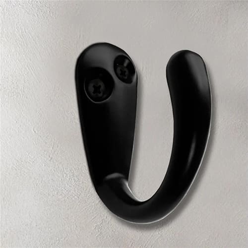 Крючок мебельный Trodos "DMZ-31304" 1-рожковый, сплав ЦАМ, черный матовый