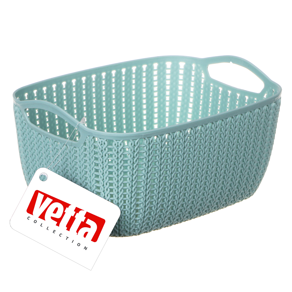 Корзинка вязаная VETTA, 21х16х10см, пластик