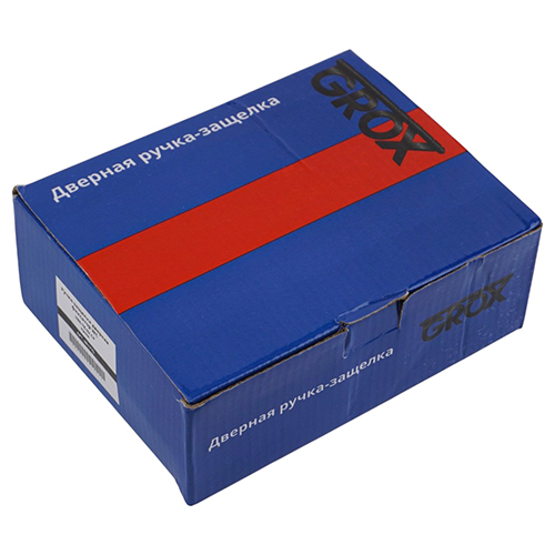 Ручка защелка дверная фиксатор WC GROX ЗВ6-TR-02 CP, хром 1/30