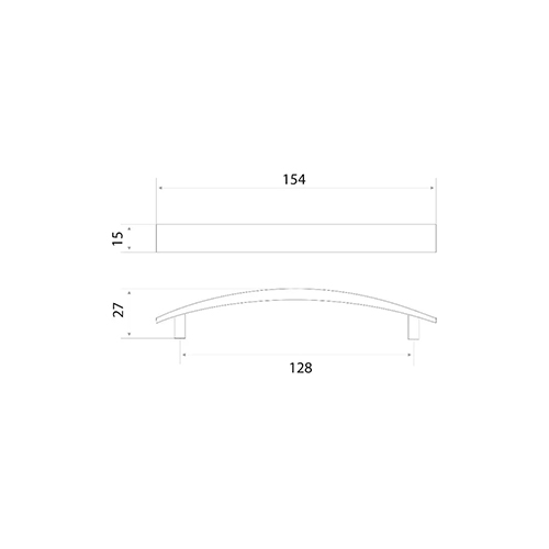 Ручка-скоба мебельная Trodos "ZY-9А" 128мм сплав ЦАМ 63гр, никель, хедер