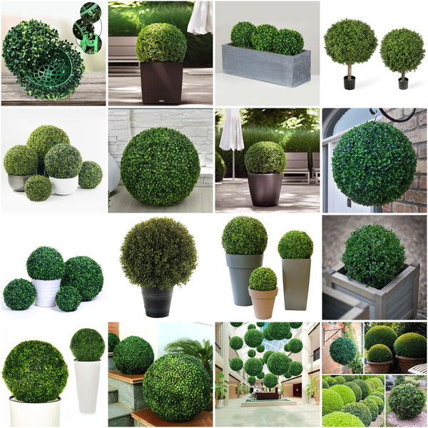 Искусственное растение шар "Самшит" салатовый D-12см Ultramarine