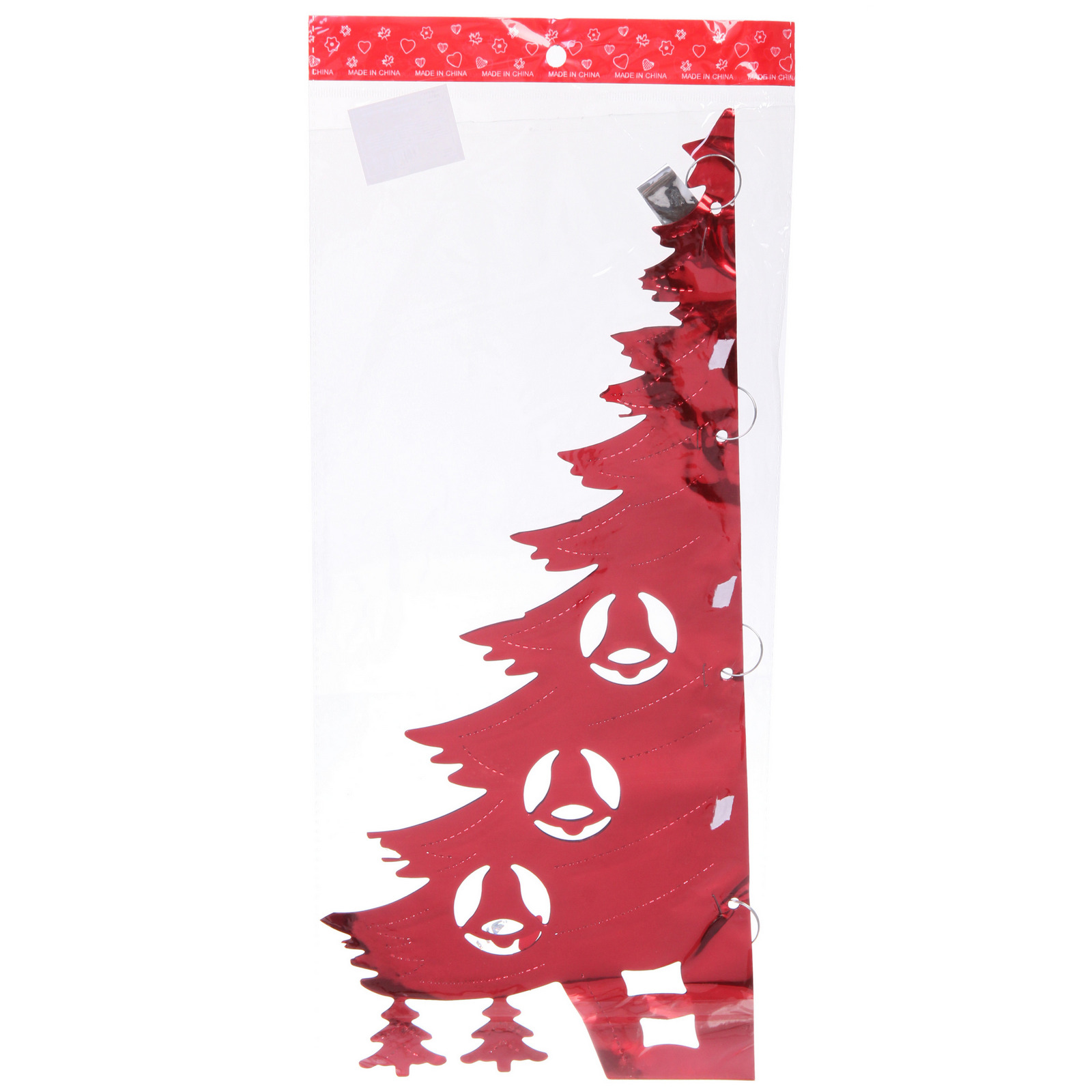 Украшение фольгированное "Волшебная ёлочка" d-40 см, Красный