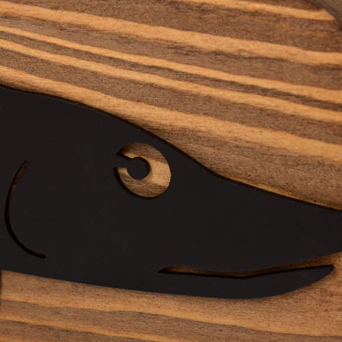 Вешалка брашированная Банные штучки "Щука" 3 крючка, 59х16 см, массив сосны 