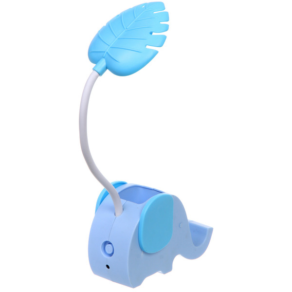 Настольная лампа "Sweet - Слоненок" 13*7*12.5 см LED с подстаканником, USB 0.6-3W, Голубой