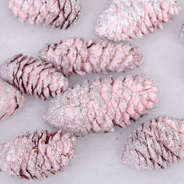 Композиция для декора "Сказочные шишки" 10*10*13 см (120 гр), розовый