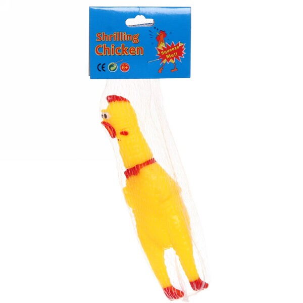 Игрушка для собаки "Курочка" 15см с пищалкой