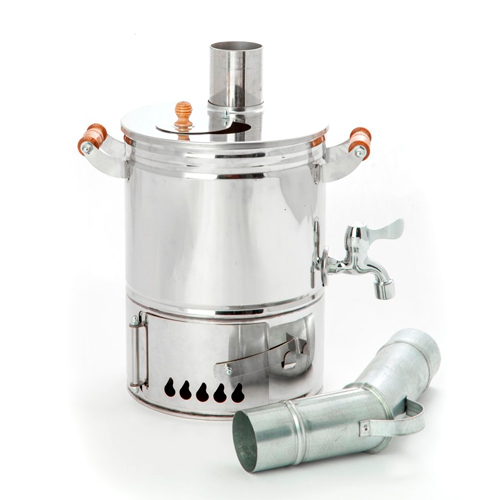 Самовар походный с трубой 10 л, Алковар Турист