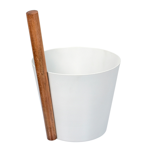 Бадья из алюминия 5 л "Банные штучки" белая 