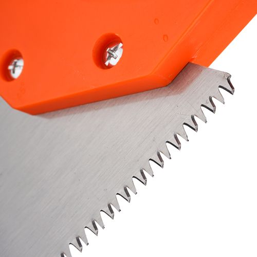 Ножовка по дереву 400мм, 3D зуб 7-8 TPI, пластиковая обрезиненная ручка, 1/48