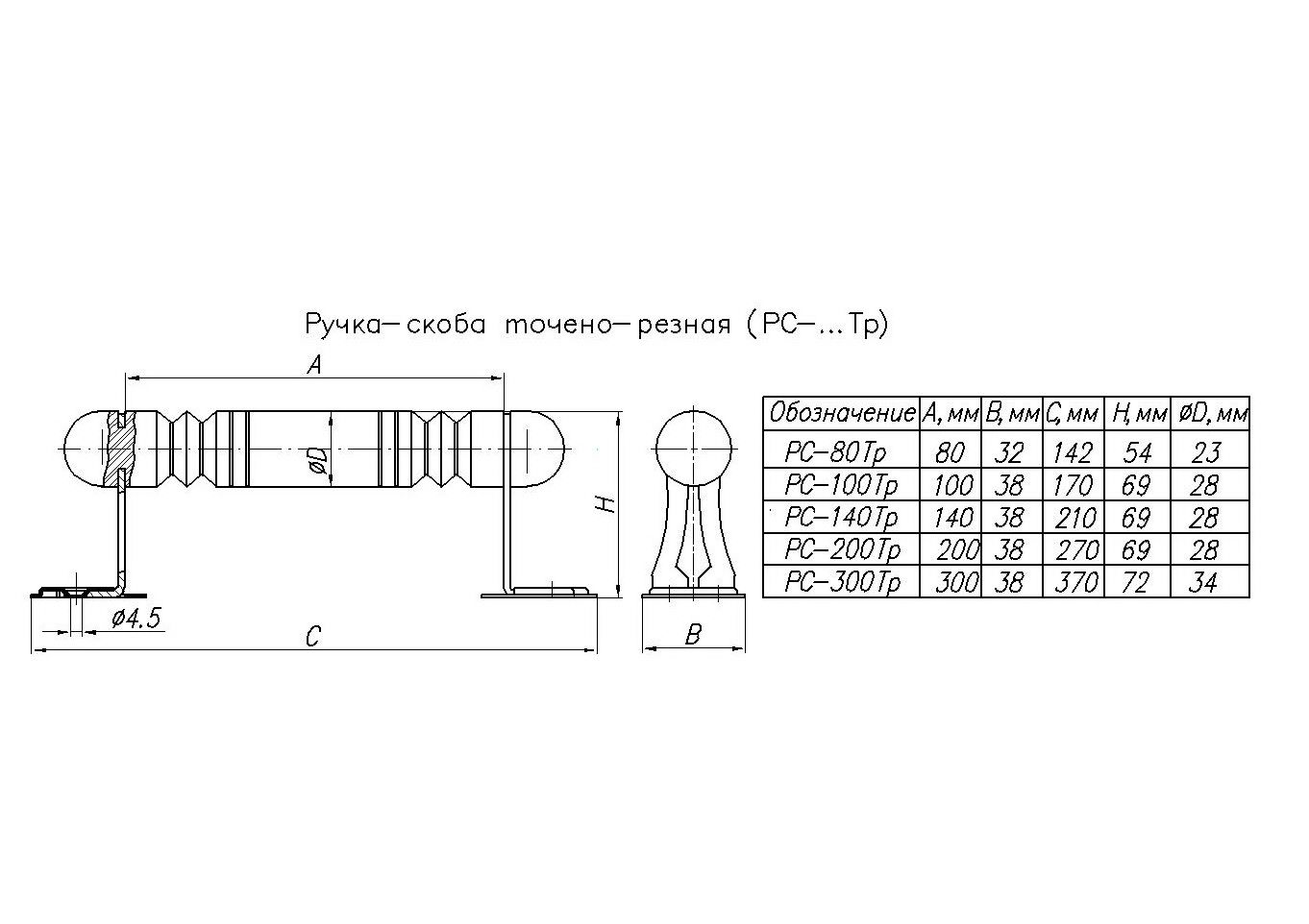 Н.Новгород РС-80 ТР Ручка-скоба (100)