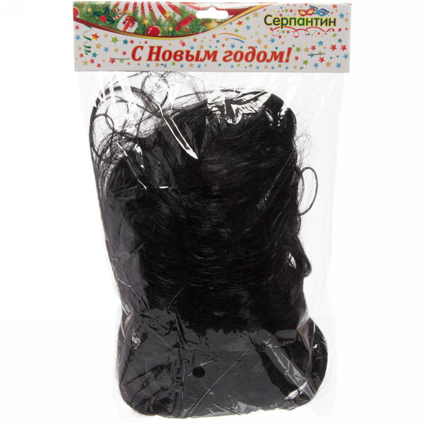 Парик карнавальный "Очарование" (волнистые локоны 90 см), Черный