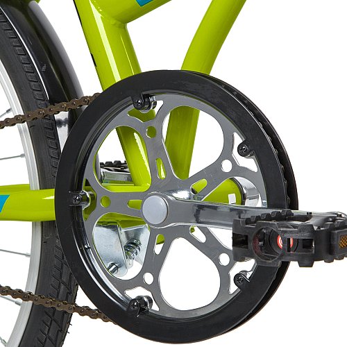 Велосипед NOVATRACK 24" складной, зеленый, тормоз ножной, багажник, крылья