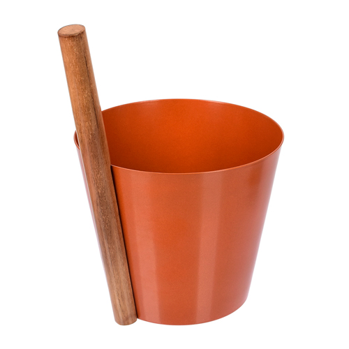 Бадья из алюминия 5 л "Банные штучки" терракотовая