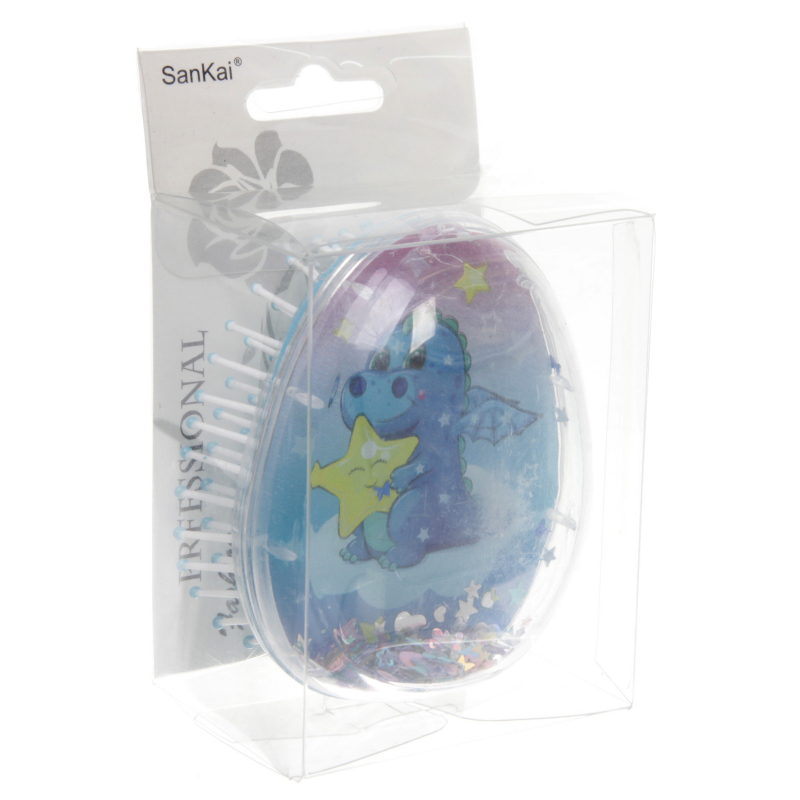 Расческа массажная детская "ТРАТТИ БУМ", Дракончик Твини, 6*9 см (коробка PVC / разработка РЦ Восток)