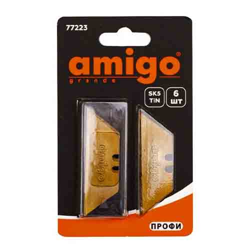 Лезвия трапециевидные TiN 6 шт, Amigo 77223