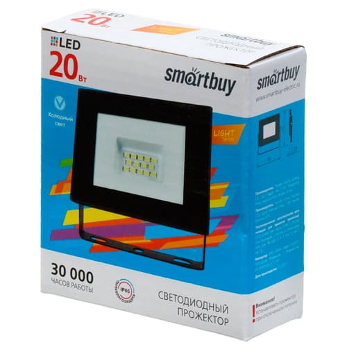 Прожектор светодиодный (LED) FL SMD LIGHT Smartbuy-20W/6500K/IP65 (SBL-FLLight-20-65K) (1/50)