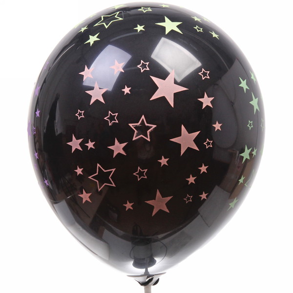 Воздушные шары  5 шт, 12"/25см "Звёздный вечер"