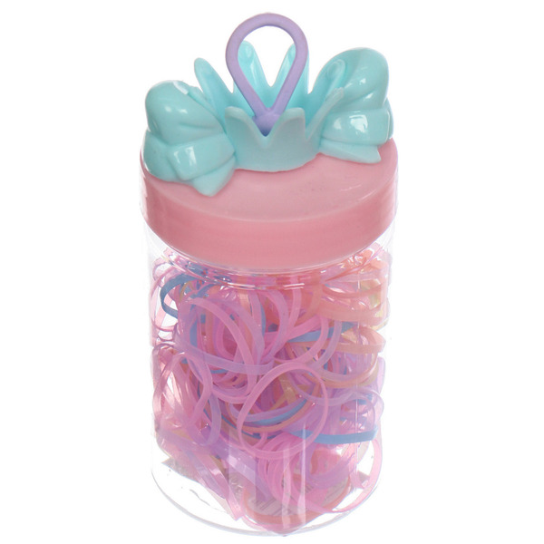 Резинки для волос силиконовые 150шт "МАРМЕЛАДКИ", корона, цвет нежный микс, 11,5*5см