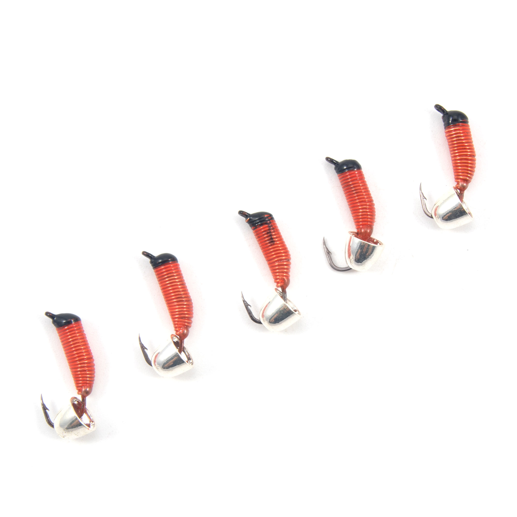 Мормышка вольф. безнасадочная "ЯМАН" Ручейник №5, d-2 мм, L-9.5 мм, вес 0,90 гр., колокол серебро, ц