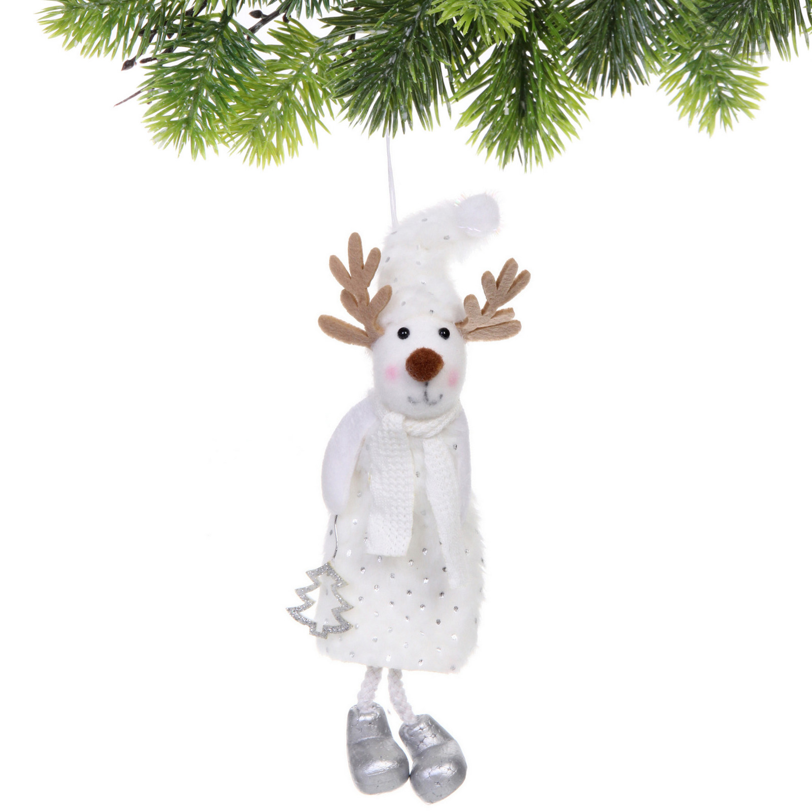 Подвеска "Олененок - Милые ботиночки" 27 см, Белый