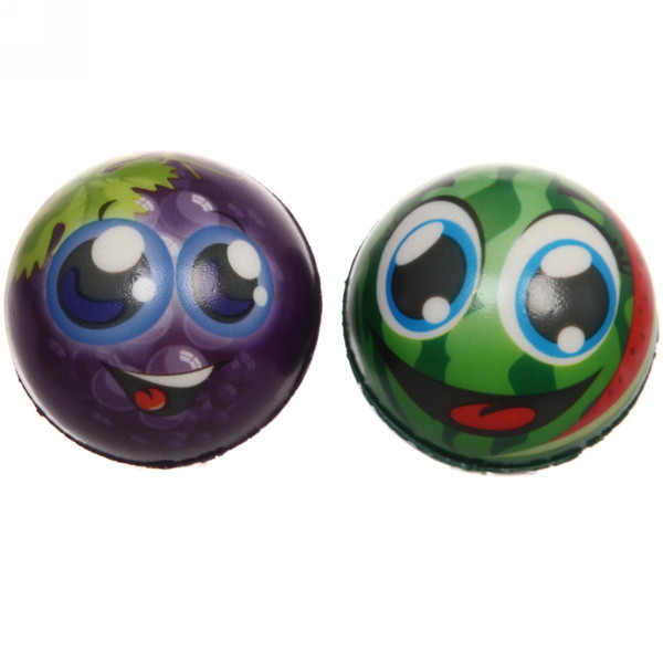 Мяч 6,3 см "Спелые фрукты" (антистресс), микс СТИКЕР НА ВЛОЖЕНИЕ