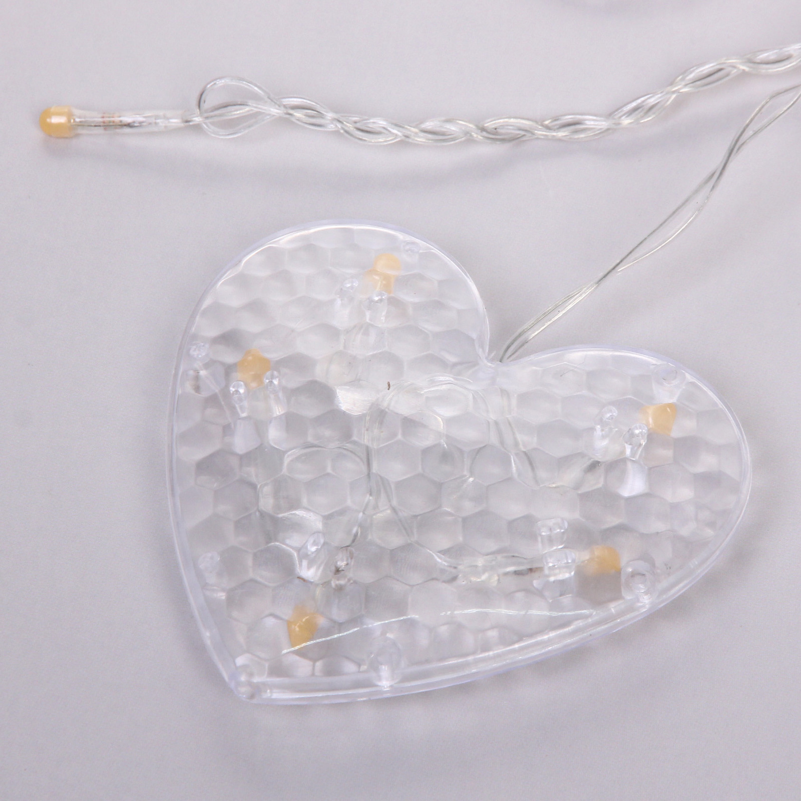 Гирлянда для дома БАХРОМА "LOVE" ш2,5м* в0,45/0,65м 90 ламп LED, прозрачн.пров, 8 режимов, IP-20, Теплый белый (возможность соединения)