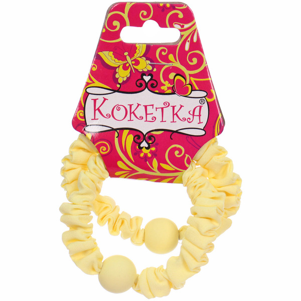 Резинки для волос 2шт "Мята", бусинки, микс 5 цветов, d-5см (Кокетка)