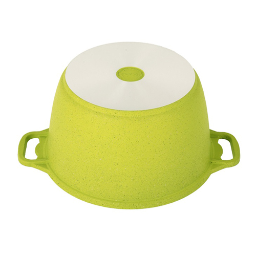 Кастрюля Kukmara 6 л со стеклянной крышкой, антипригарное покрытие "Trendy style", lime
