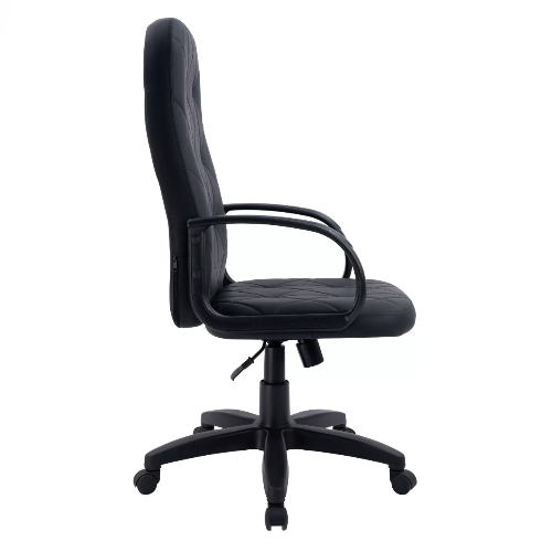 Кресло офисное (компьютерное) TRON V2 экокожа Prestige, хром, черный