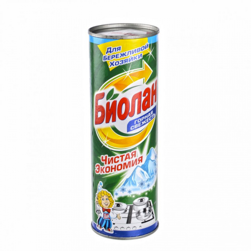 Средство для чистки универсальное порошок Биолан 400г Горная свежесть (24/24)