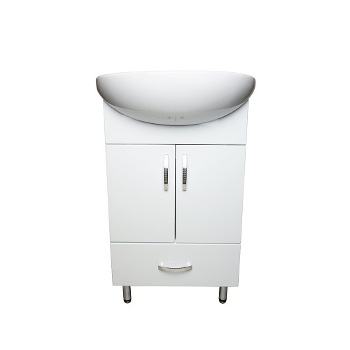 Тумба+Раковина Ладога 500 белый  с 1 ящиком снизу (выс850*шир510*глуб435) (1/1)