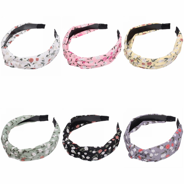 Ободок для волос "Beauty Gallery - Marina", ширина 2,8см, микс 6 цветов 
